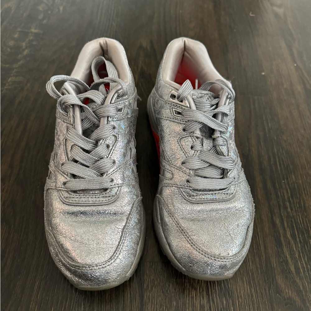 Metallic Silver Sneakers
